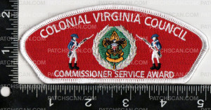 Patch Scan of Colonial Virginia Council Commissioner Service Award  2019