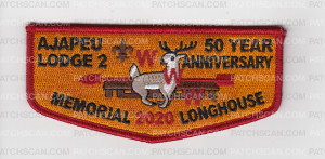 Patch Scan of Ajapeu Lodge Memorial Longhouse Flap