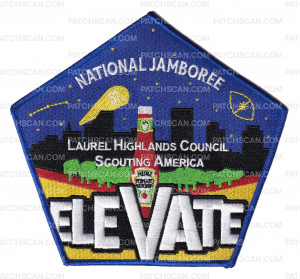 Patch Scan of Laurel Highlands Council 2026 Jamboree Set (Center) Blue