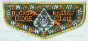 Patch Scan of Buckskin Lodge Flaps METALLIC GOLD BORDER
