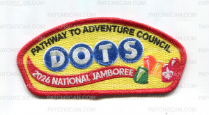 Patch Scan of Pathway to Adventure Council 2026 NJ DOTS JSP red border