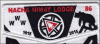 Nacha Nimat Lodge White and Black Delegate OA Flap Hudson Valley Council #374