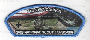 Patch Scan of Mid-Iowa Council 2026 National Jamboree Art Set (Plane CSP)