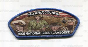 Patch Scan of Mid-Iowa Council 2026 National Jamboree Art Set (Service CSP) Drk Blue