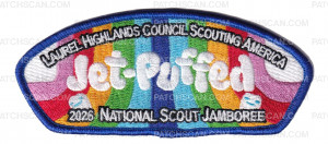 Patch Scan of Laurel Highlands Council 2026 Jamboree Set (Marshmallow) Blue