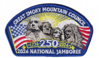 Great Smoky Mountai Council 2926 NJ 250 Mt Rushmore JSP blue border Great Smoky Mountain Council #557