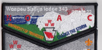 WOAPEU SISILIJA LODGE 343 NOAC 2022 FLAP AND POCKET SET  Susquehanna Council #533