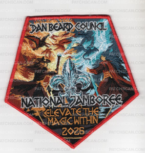 Patch Scan of Dan Beard Council 2026 Jamboree (Center) Red