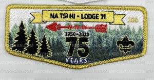 Patch Scan of Na Tsi Hi Lodge 71 OA Flap 75 years