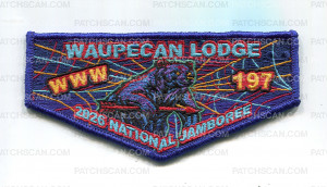Patch Scan of Waupecan 197 2026 NJ flap blue border