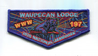 Waupecan 197 2026 NJ flap blue border Rainbow Council #702
