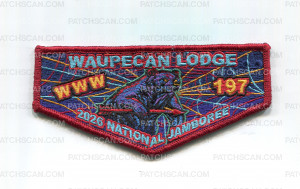 Patch Scan of Waupecan 197 2026 NJ Spider flap red border