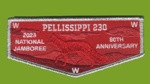 Pellissippi 230 2023 NJ flap silver metallic border Great Smoky Mountain Council #557
