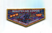 Waupecan 197 2026 NJ Spider flap gold met border Rainbow Council #702