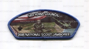 Patch Scan of Mid-Iowa Council 2026 National Jamboree Art Set (Plane CSP) Trading Set