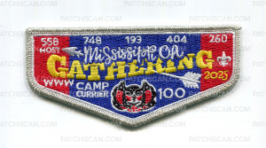 Patch Scan of Chickasaw Council OA Gathering 2025 (Silver Flap)