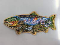 Scouting Colorado 2026 Jamboree Fish Back Patch (Glow) Greater Colorado Council #61 formerly Denver Area Council