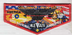 Patch Scan of Colonneh Lodge 2026 Jamboree Flap (Red)