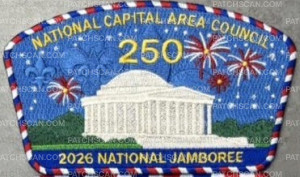 Patch Scan of National Capital Area Council 2026 National Jamboree Contingent Patch Set