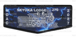 Patch Scan of Skyuka Lodge 2027 NOAC Fundraiser (Train Flap)
