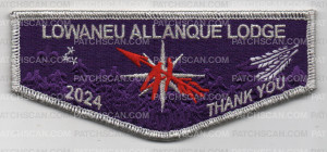 Patch Scan of THANK YOU 2024 LODGE FLAP PURPLE