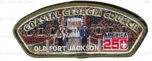 Patch Scan of Coastal Georgia Council 250 Set - Historic Bases (CSP-Old Fort Jackson)