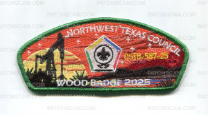 Patch Scan of Northwest Texas Council Wood Badge 2025 CSP green border