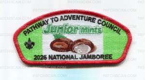 Patch Scan of Pathway to Adventure Council 2026 NJ Junior Mints JSP red border