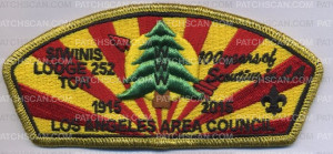 Patch Scan of Siwinis Lodge 252 TOR - CSP 100 years
