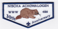 Nischa Achowalogen 30th Anniversary Flap Golden Spread Council #562