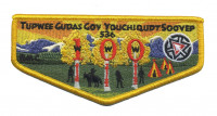 K124389 - ROCKY MOUNTAIN COUNCIL - TUPWEE GUDAS GOV YOUCHIQUDT SOOVEP FLAP (YELLOW) Rocky Mountain Council #63