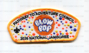 Patch Scan of Pathway to Adventure Council 2026 NJ Blow Pop JSP gold border