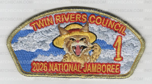 Patch Scan of Twin Rivers Council 2026 NJ 1 JSP gold met border