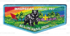 Patch Scan of Waupecan Lodge 197 All-In Pass 2026 flap