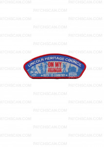Patch Scan of Lincoln Heritage Council on My Honor Duty to Country(Red Border)