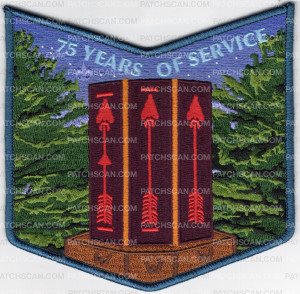 Patch Scan of Mitigwa Lodge 75th Arrows Pocket Piece (Light blue)