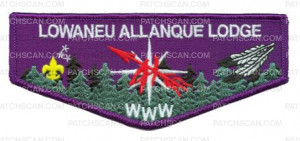 Patch Scan of LOWANEU ALLANQUE LODGE 41 WWW PURPLE FLAP