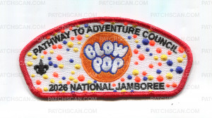 Patch Scan of Pathway to Adventure Council 2026 NJ Blow Pop JSP red border