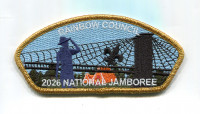 Rainbow Council 2026 NJ Scout with bridge JSP gold met border Rainbow Council #702