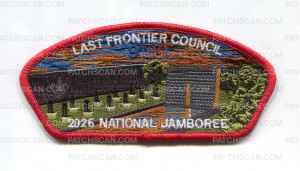 Patch Scan of Last Frontier Council 2026 NJ OKC Memorial JSP red border