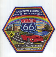 Rainbow Council 2026 NJ Center patch blue bdr Rainbow Council #702