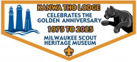 P25093 Kanwa Tho Scout Museum Anniversary Flap Three Harbors Council #636