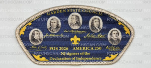 Patch Scan of Garden State Council Abraham Clarke Emblem