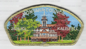 Patch Scan of Montana Council 2026 ICL CSP Silver Metallic border