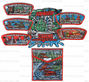 Patch Scan of P24872 2023 National Jamboree (Complete Red Set)