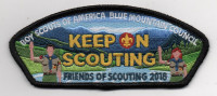 KEEP ON SCOUTING BLACK Blue Mountain Council #604