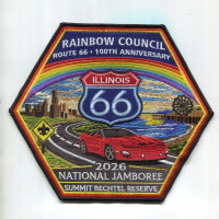 Rainbow Council 2026 NJ Center patch black bdr Rainbow Council #702