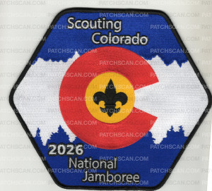 Patch Scan of Scouting Colorado 2026 Jamboree Flag Set (Center)